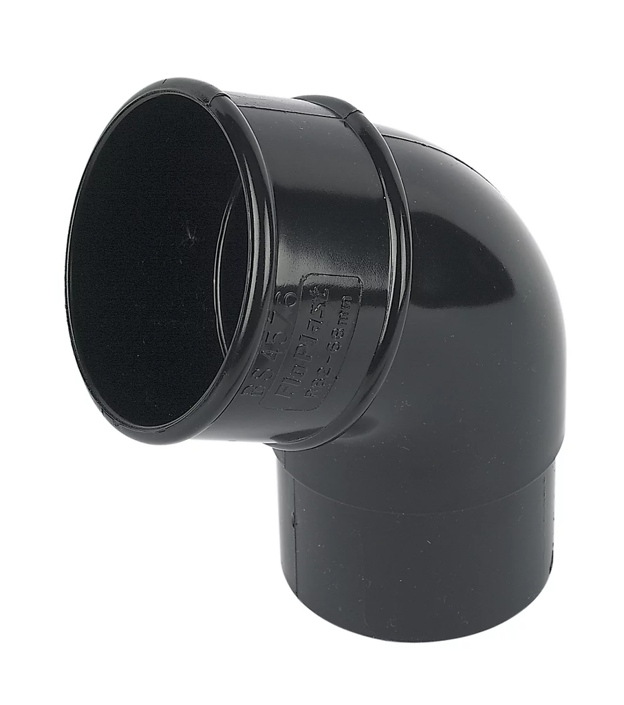 FloPlast Black Round 112.5° Offset Downpipe bend, (Dia)68mm 38 image 19